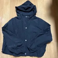 BROWNY フード付きブラックジャケット フリーサイズ