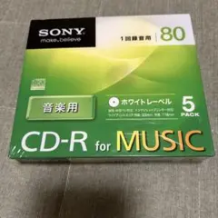 未使用　SONY CD-R for MUSIC 80分 4枚 5CRM80PWS
