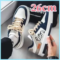 スニーカー ハイカット 厚底 ストリート系 韓国 通気性 滑り止め 26cm