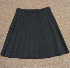 プリーツスカート　ひざ丈　ミニ　スクールスカート　制服　卒業式　黒　レディース