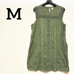 GAP 【M】グリーン ノースリーブ チュニック レディース　トップス