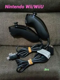 Nintendo Wii/WiiU用 ヌンチャク セット 美品（BLACK）