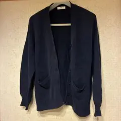 WEGO ネイビー Vネックボタン付きカーディガン
