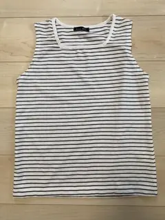 ストライプ柄タンクトップ Lサイズ　夏用　さらさらのサムネイル