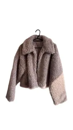 グレー ファーショートジャケット