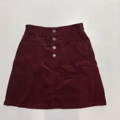 コーデュロイスカート タイトスカート ワインレッド　フリーサイズ