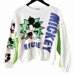 ヴィンテージ品★ミッキーマウス レトロスウェット ディズニー ビッグシルエット