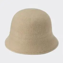 GU ウールブレンドハット ベージュ