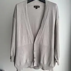 Drawer コットンニット カーディガン 七分袖 ドゥロワー