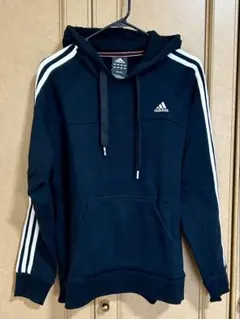 adidas アディダス パーカー ブラック 裏起毛 メンズ S