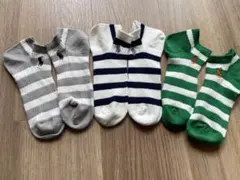 【新品】ポロラルフローレン レディース 靴下 3足セット 刺繍入 コットン混