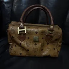 MCM ヴィセトス　ミニボストンバッグ　ブラウンレザーのサムネイル