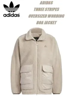 XL アディダス オーバーサイズド ワーディング ボア ジャケット IK7342
