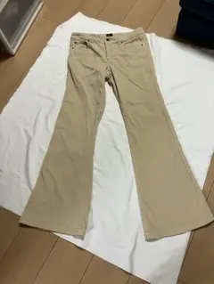 美フレア♡コーデュロイパンツ　シミ無し美品　ベージュ