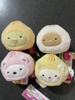 お値下げすみっコぐらし　てのりぬいぐるみ　ピザまん　ペンギン？　しろくま　他4個