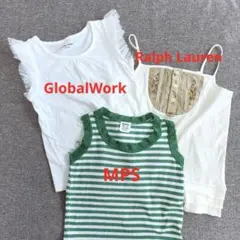 ラルフローレン & グローバルワーク 他 タンクトップ 110 3点 まとめ売りのサムネイル