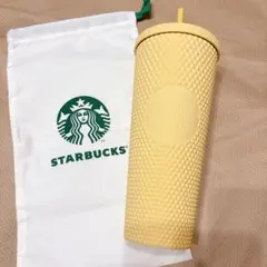 【限定価格】スターバックス キラキラタンブラー イエロー 袋付 スタッズ 海外
