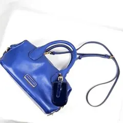 マークジェイコブス　レザー ２WAYミニボストンバッグ　ショルダーバッグ　ブルー