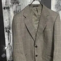 BURBERRY　バーバリー　テーラードジャケット　チェック　羊毛シルク　170