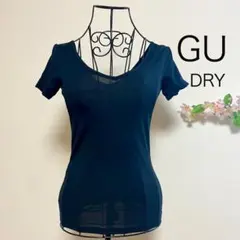 【未使用】GUドライワイドVネックT(半袖) Sサイズ　レディース