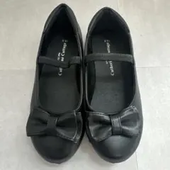 Catherine Cottage ブラックバレエシューズ 18.0