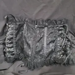 サイド編み上げジッパーコルセット