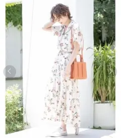 fifth フラワー開襟シャツセットアップ ホワイト M