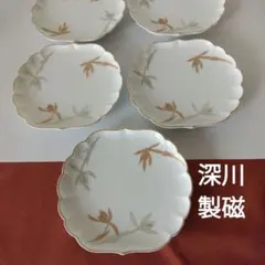 C740　深川製磁　金彩　銘々皿　5枚