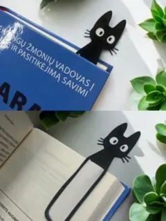 猫型プラスチックしおり 20個入り