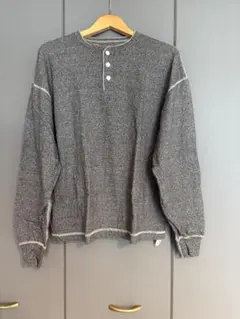 新品未使用品】Healthknit サーマル ボーダー ヘンリーネック長袖 