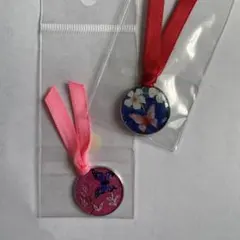 グランドゴルフマーカー《2点セット》花と蝶