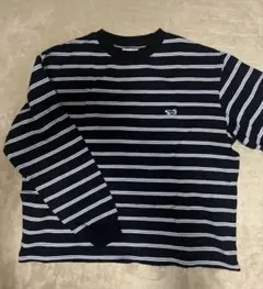 The Fox Collection 長袖カットソー 黒白ストライプ sizeL