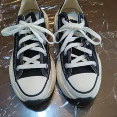CONVERSE　厚底ブラックホワイトスニーカー