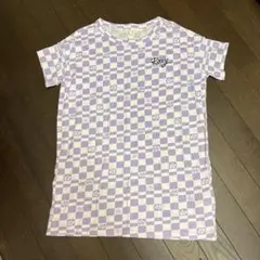 ロキシー　ブロックチェック柄　ワンピース　パープルのサムネイル