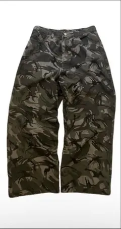 迷彩柄・カモ柄・リアルツリーコットン ワイドパンツ