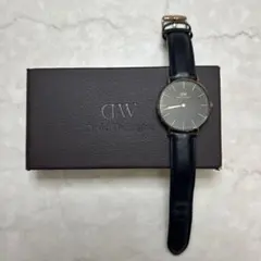 Daniel Wellington アナログ腕時計 黒 ケース付