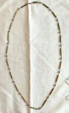 中国伝統工芸美術品景泰藍　七宝焼き　ネックレス　お洒落　ロング　未使用保管品