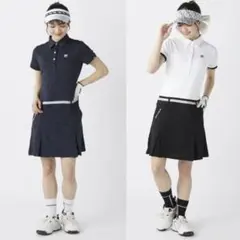 ビームスゴルフ ワンピース ライトグレー×ネイビー レディース S