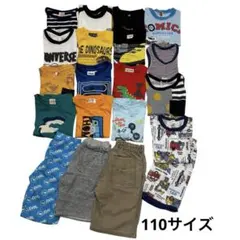 110cm 男の子　まとめ売り　19点　Tシャツ　短パン　恐竜　ミッキー　電車