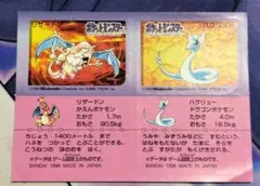 ポケモン スナック シール 食玩 ステッカー リザードン ハクリュー