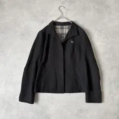 バーバリーブルーレベル ノバチェック裏地 ジャケット 黒 38