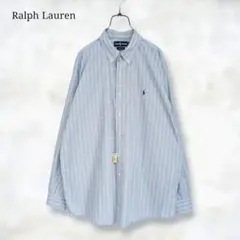 美品 ラルフローレン 90s.00s エンドオンエンド BDシャツ ブルー XL