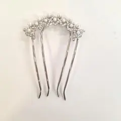 パールとラインストーンのU字型ヘアコームのサムネイル