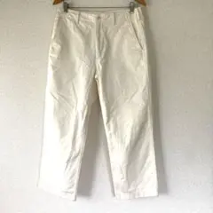 美品 無印良品 生成り チノパンツ コットン100% MUJI ユニセックスのサムネイル