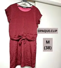OPAQUE.CLIP 半袖ワンピース　赤　Mサイズ