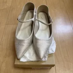 LETALON ルタロン ストラップパンプス　シルバー23.5