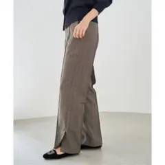 24AW IENA イエナ　ピンタック サイドスリットパンツ ピンタックパンツ