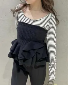 新品未使用】 Lilybrown ラッフルフリルベアニット トップス - メルカリ