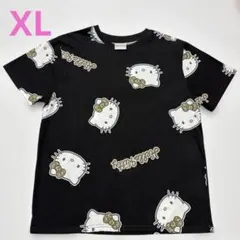 【美品】キティ Tシャツ ヒョウ柄 ブラック XL レディース サンリオ ギャルのサムネイル