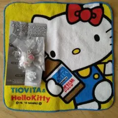 ふわふわスノー キティ サンリオ めじるしアクセサリー　チオビタハンカチ